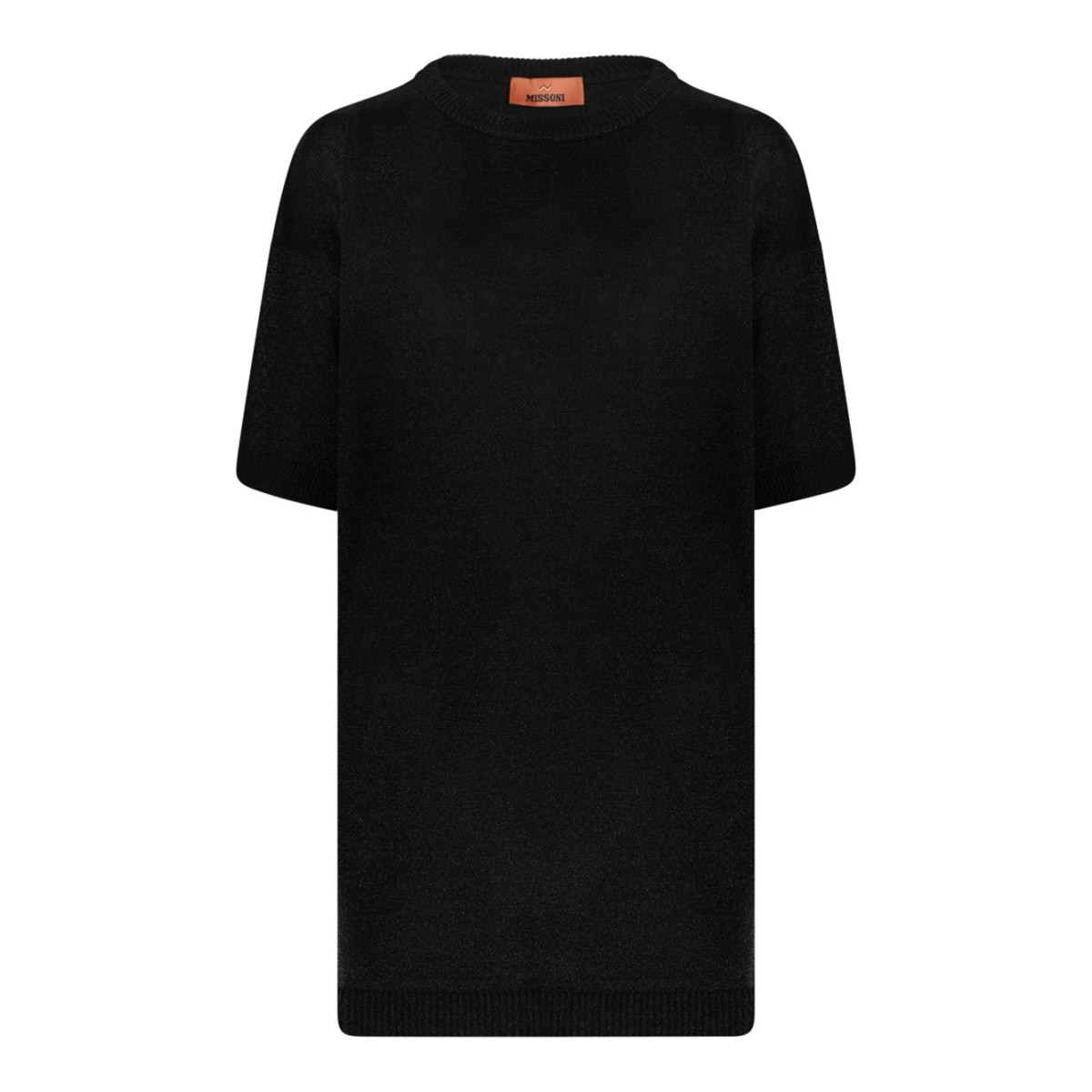 Nude Boxy Crew Neck Sweater In Lame