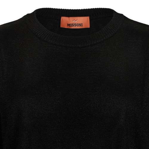 Nude Boxy Crew Neck Sweater In Lame