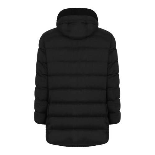 Navy Blue Quilted Puffer Coat