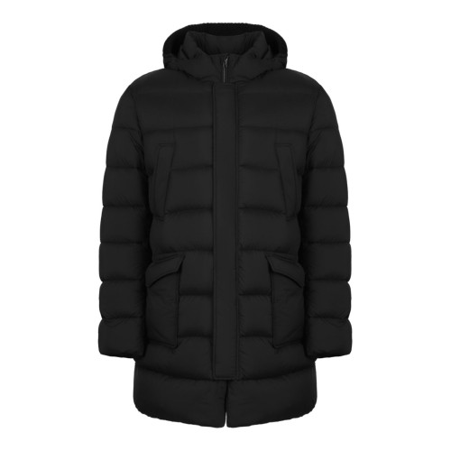 Navy Blue Quilted Puffer Coat