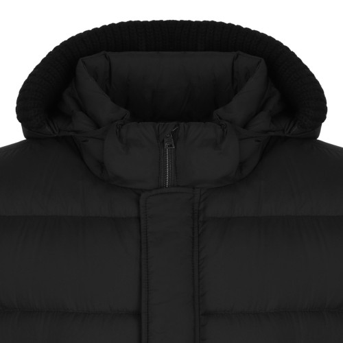 Navy Blue Quilted Puffer Coat