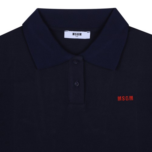 Navy Blue Pique Polo Shirt