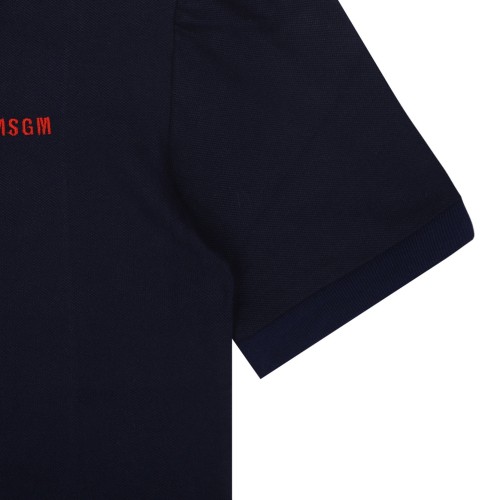 Navy Blue Pique Polo Shirt