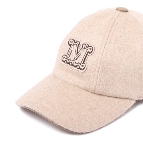 Beige Cashmere Baseball Cap
