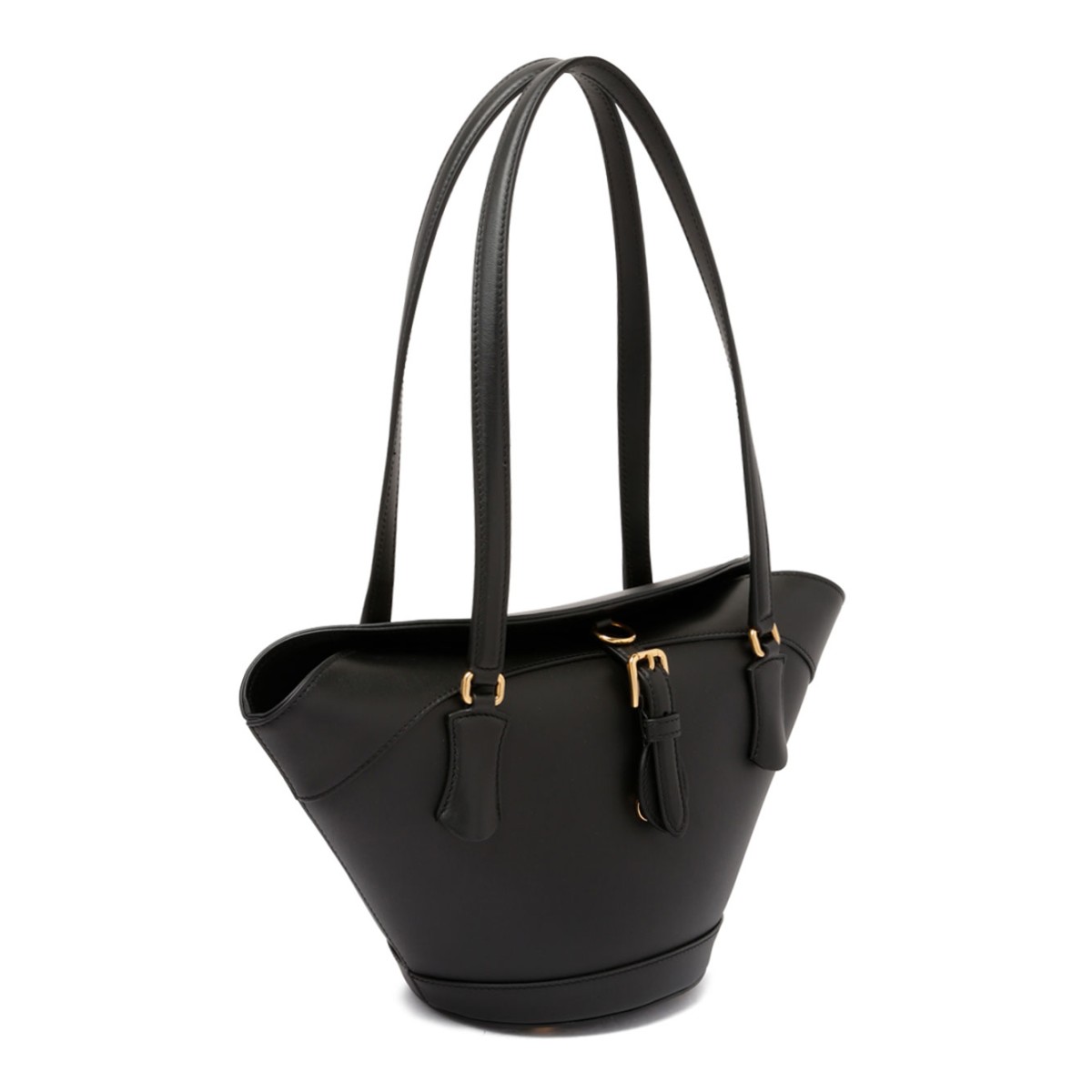 Black Coffa Capri Leather Shoulder Bag
