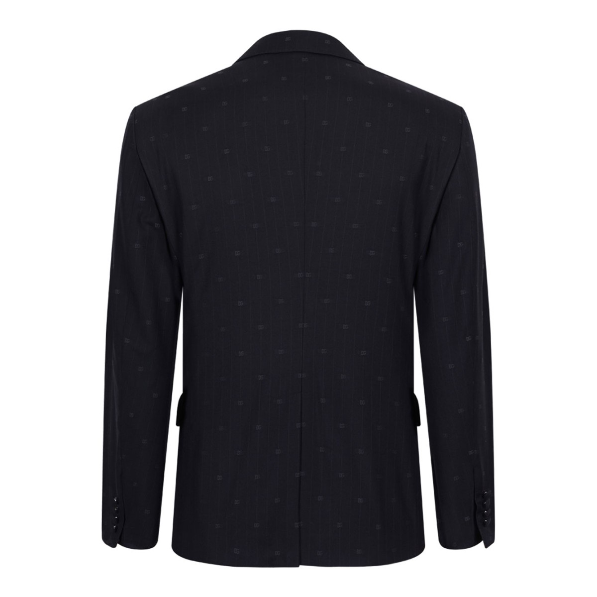 Black Double-Breasted Mikado Shantung Silk Suit