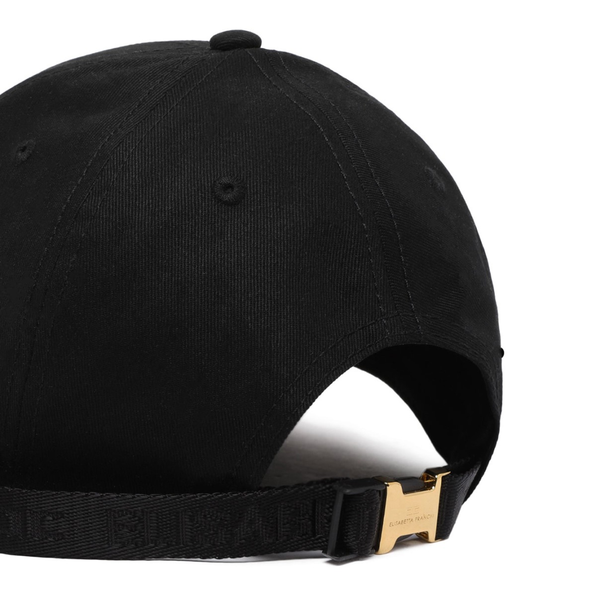 Black Garbadine Baseball Cap With Ribbon