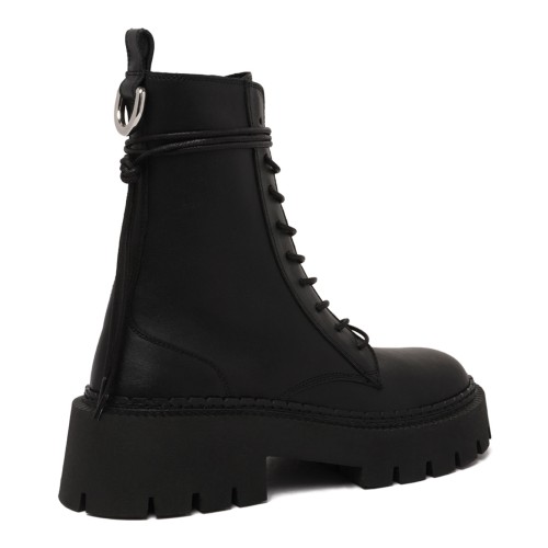 Black Lace-Up Combat Boots