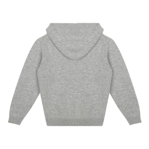 Grey Wool and Cashmere Hoodie