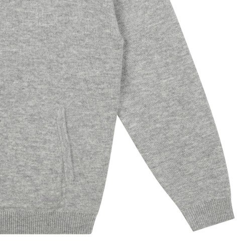 Grey Wool and Cashmere Hoodie