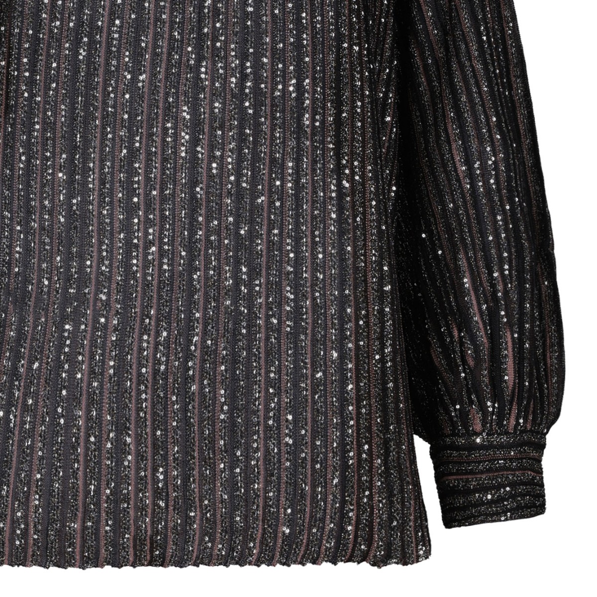 Multicolour Sequin Striped Blouse