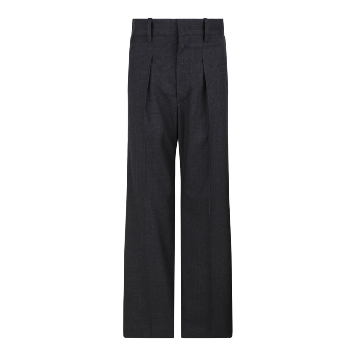 Anthracite Straight Leg Pleated Trousers