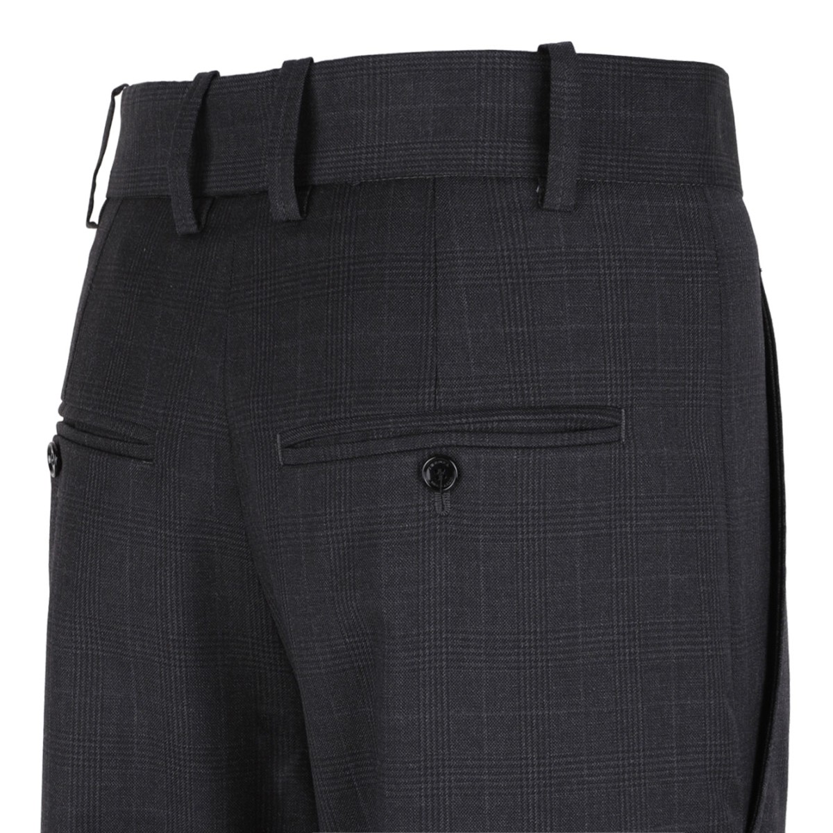 Anthracite Straight Leg Pleated Trousers