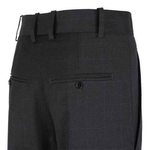 Anthracite Straight Leg Pleated Trousers