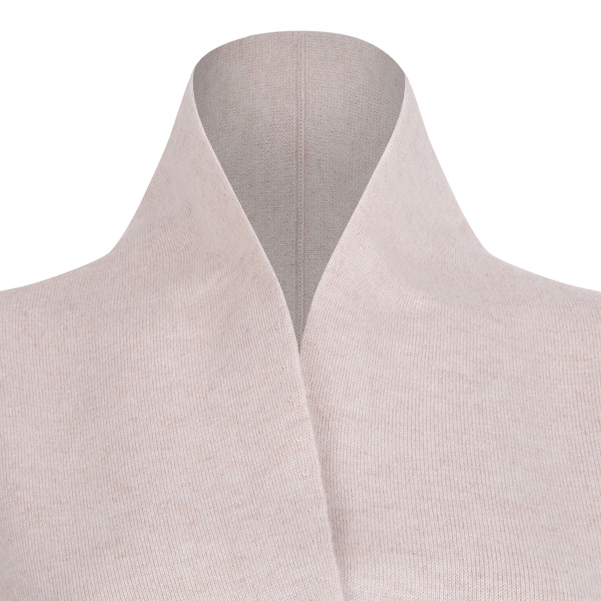 Beige and Grey Belted Cardigan