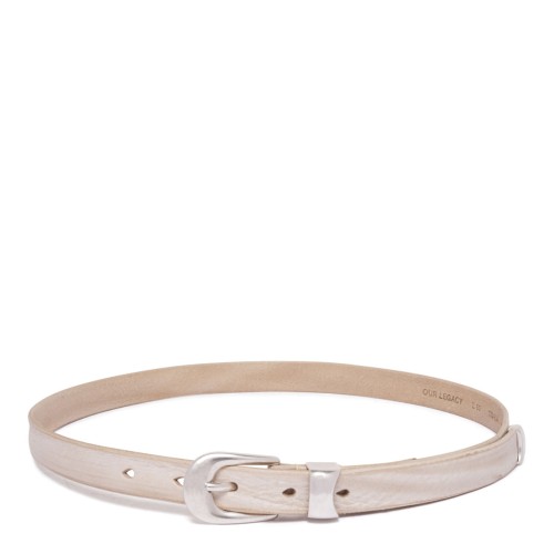 Beige Metal-Buckle Belt