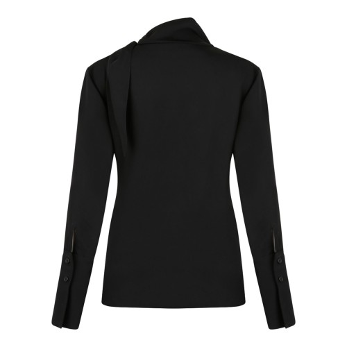 Black Asymmetrical Blouse