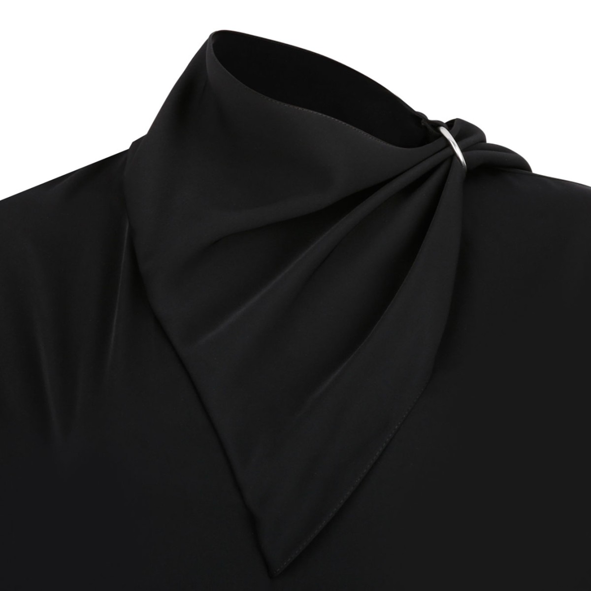 Black Asymmetrical Blouse