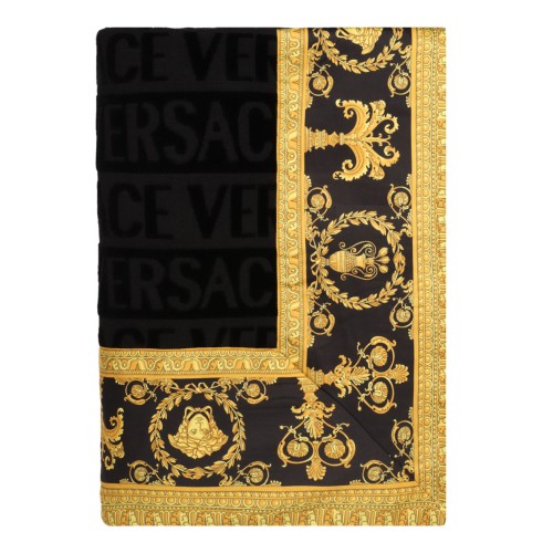 Black Beach Towel I Heart Baroque
