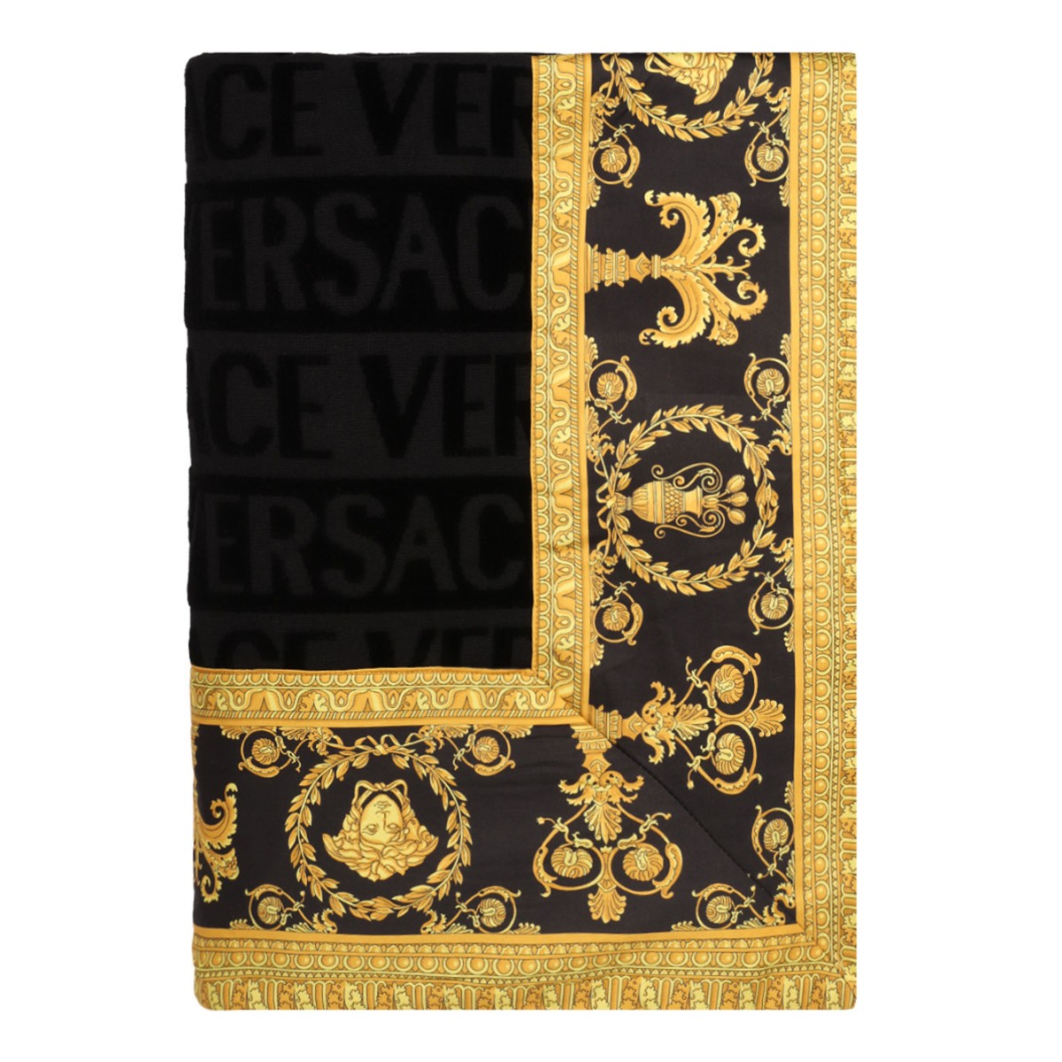 Black Beach Towel I Heart Baroque