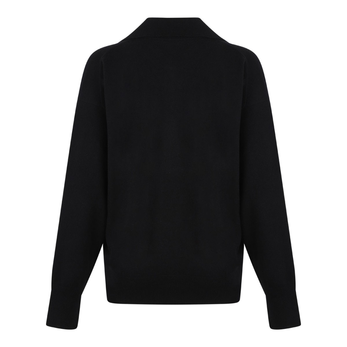 Black Cashmere Silk Polo