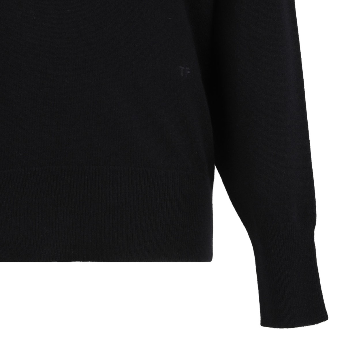 Black Cashmere Silk Polo