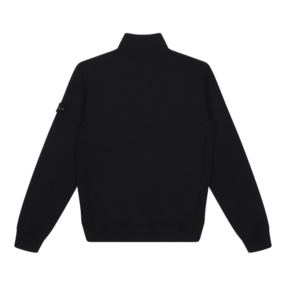 Black Compass-Patch Half-Zip Sweatshirt
