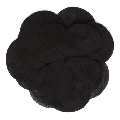 Black Cotton Flower Brooch