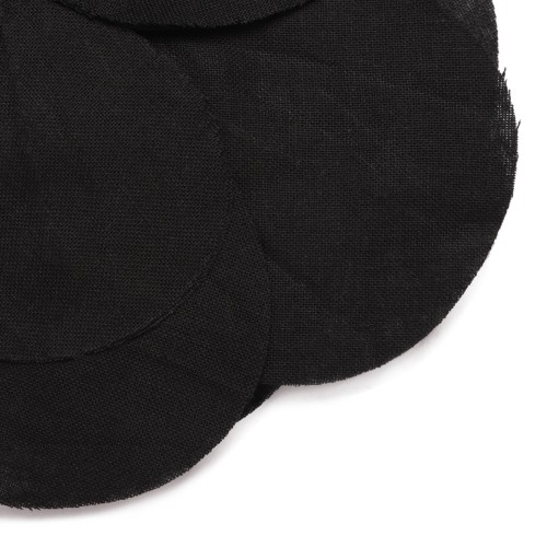 Black Cotton Flower Brooch