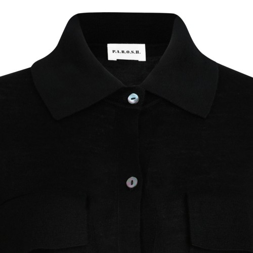 Black Knitwear Cardigan