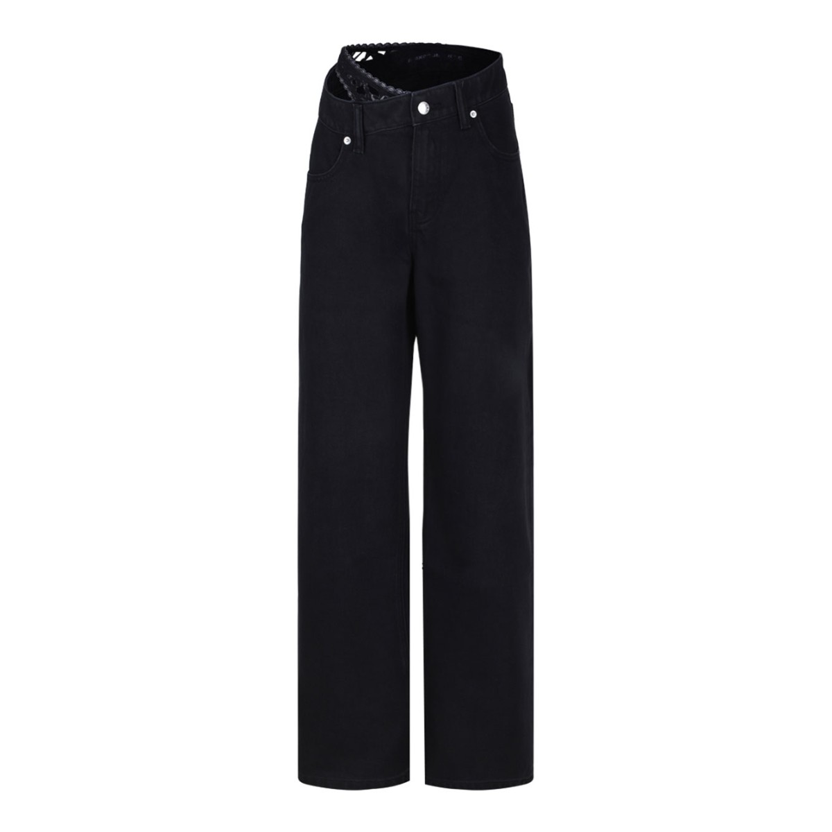 Black Lace Detailing Jeans