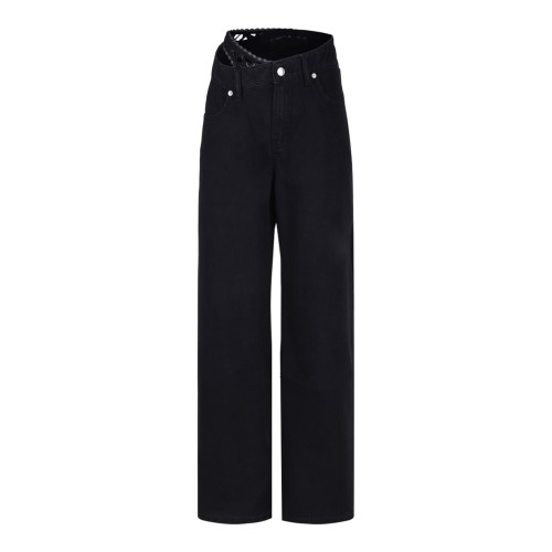 Black Lace Detailing Jeans