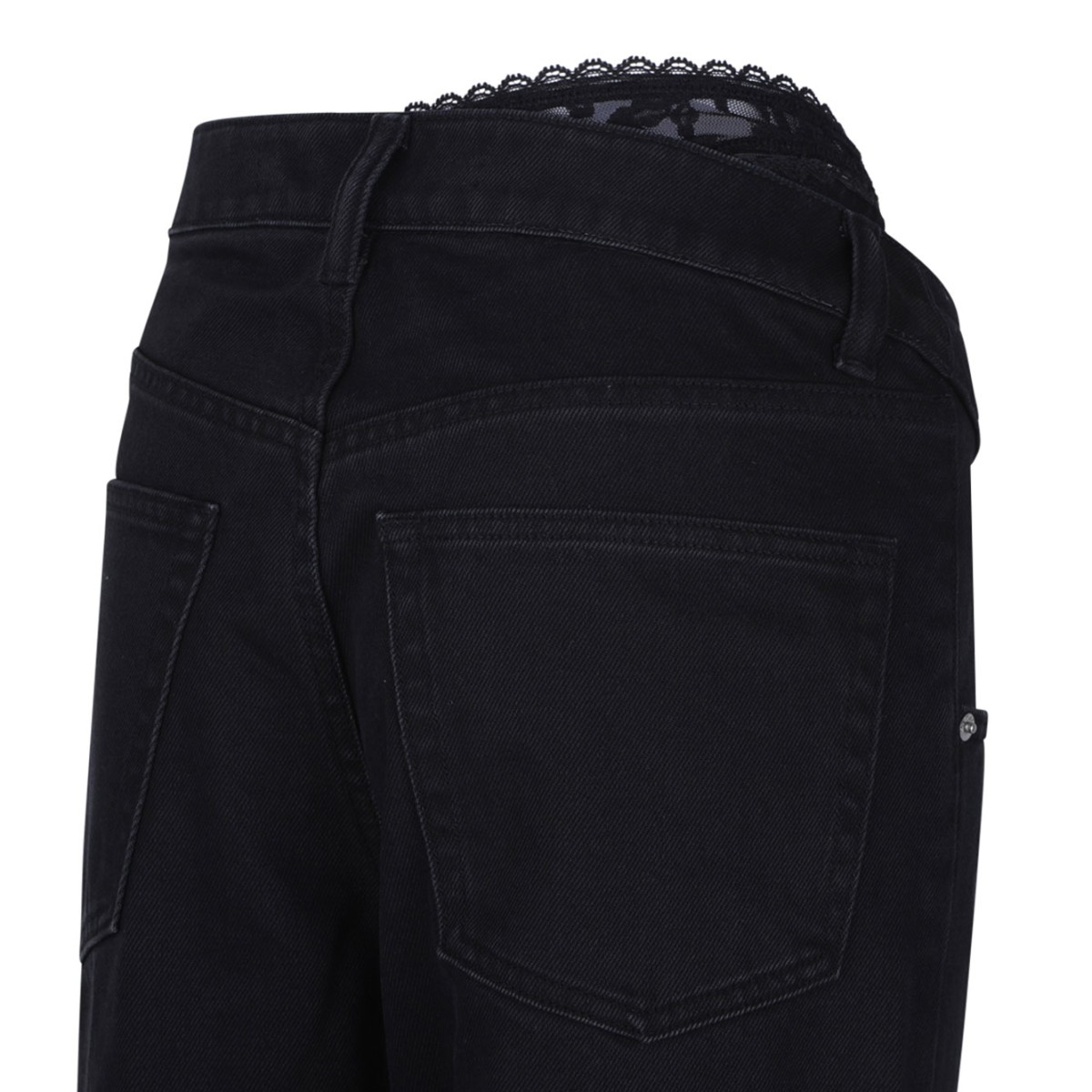 Black Lace Detailing Jeans