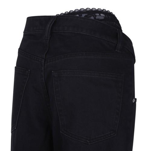Black Lace Detailing Jeans