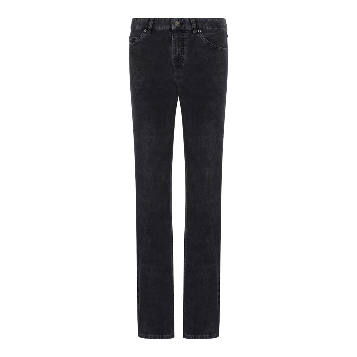 Black Logo Patch Corduroy Trousers