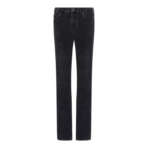 Black Logo Patch Corduroy Trousers
