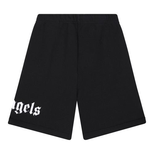 Black Logo Print Track Shorts 2