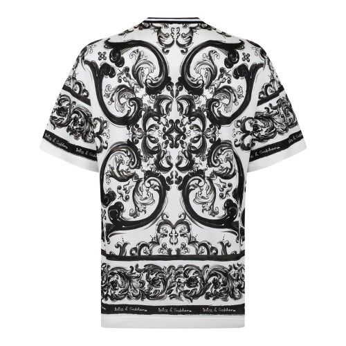 Black Majolica-Print Short-Sleeved T-Shirt 2