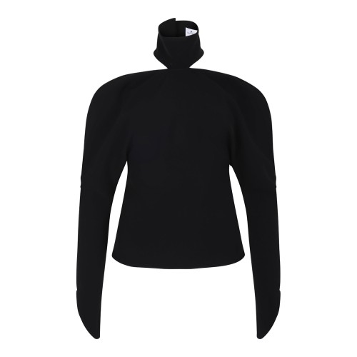 Black Mockneck Top