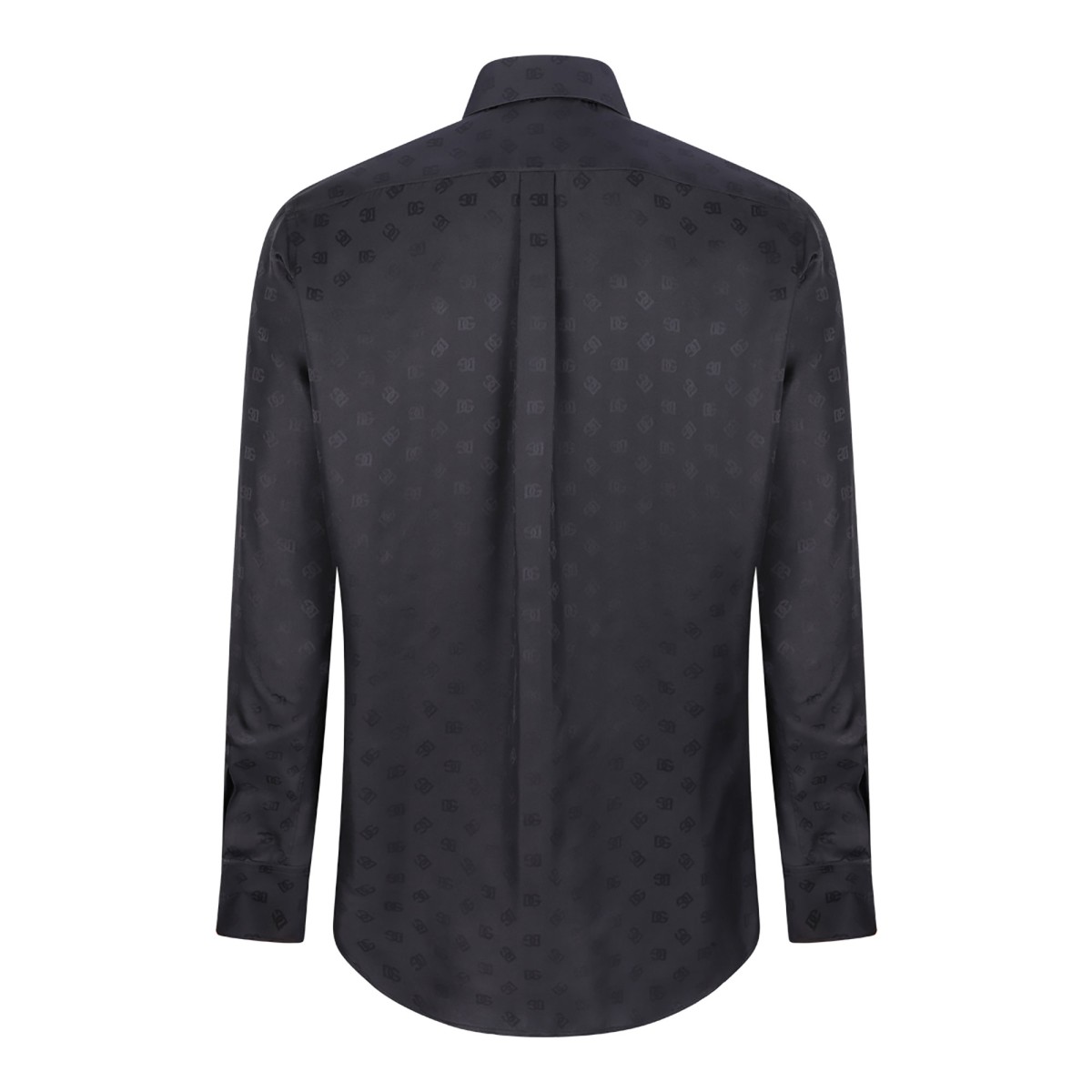 Black Monogram Silk Shirt