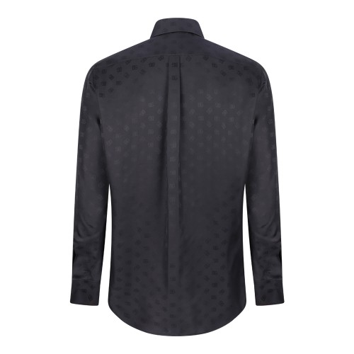 Black Monogram Silk Shirt