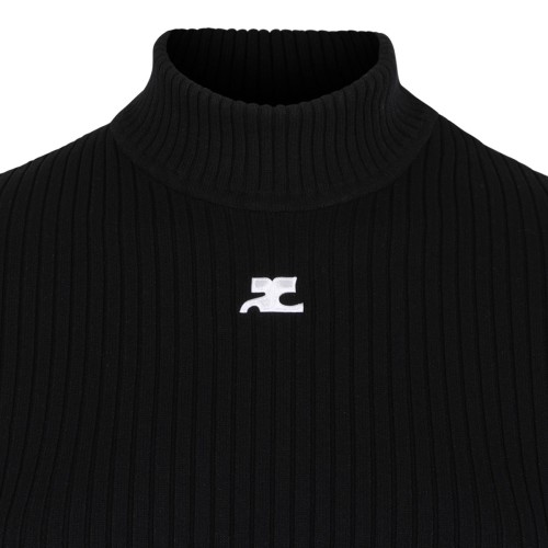 Black Reedition Rib Knit Sweater