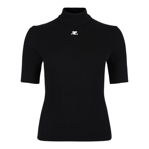 Black Reedition Rib Knit Sweater