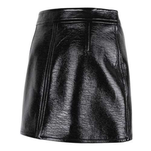 Black Reedition Vinyl Mini Skirt
