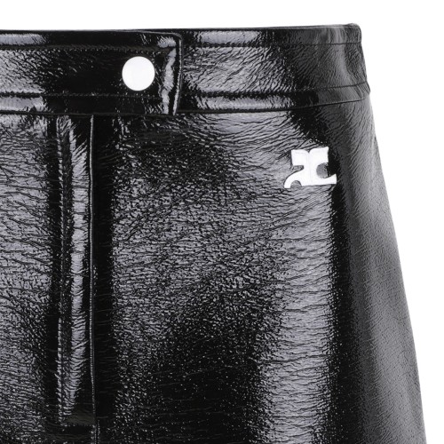 Black Reedition Vinyl Mini Skirt