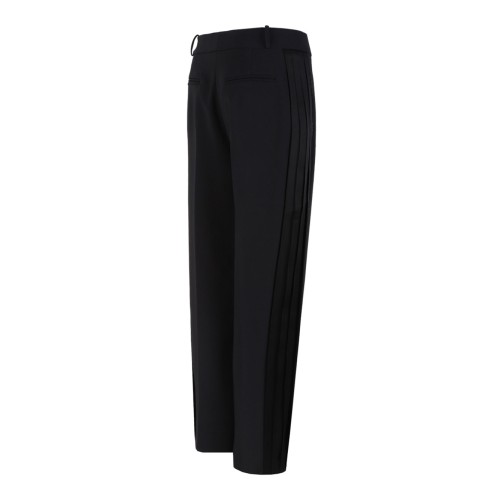 Black Trousers In Crepe Fabric