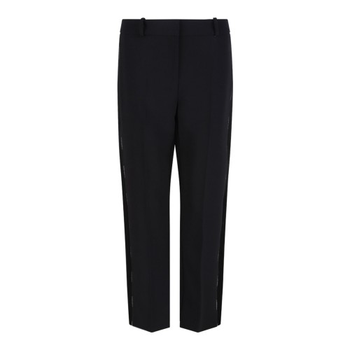 Black Trousers In Crepe Fabric