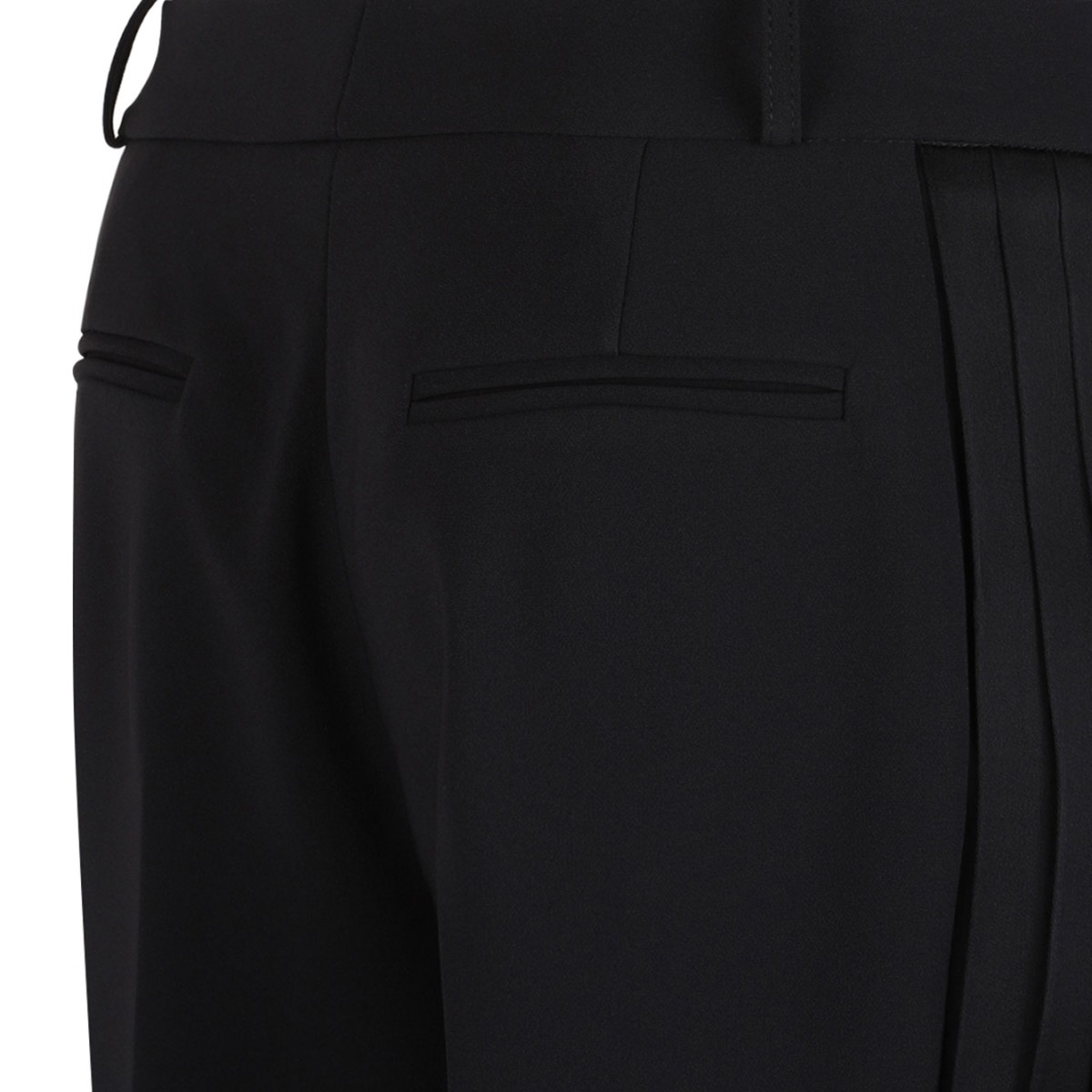 Black Trousers In Crepe Fabric