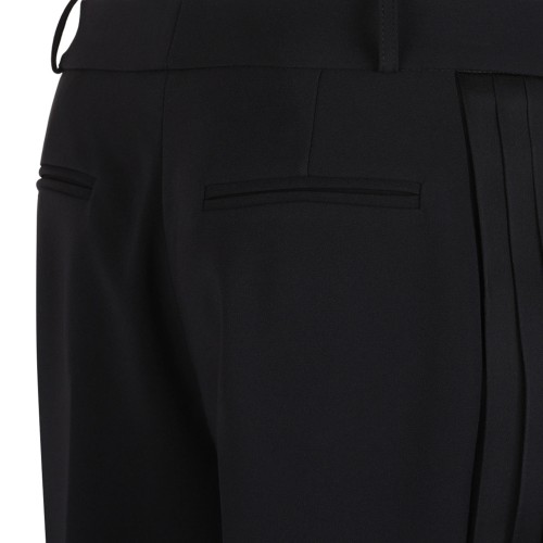 Black Trousers In Crepe Fabric