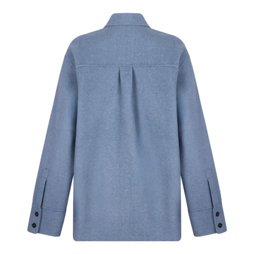 Blue Oversized Double Knit Shirt 2